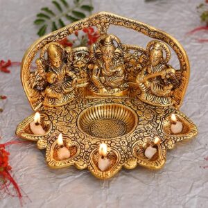 Laxmi Ganesh Saraswati Diya Oil Lamp