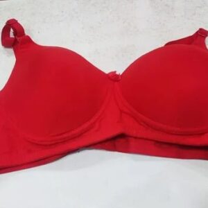 Poly Cotton Ladies Seamless Bra, Plain