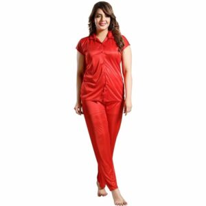 Solid Rayon Women Nightwear Dress