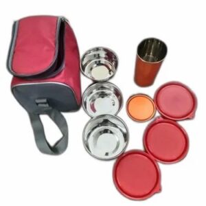 Stainless Steel 3 Bowl Insulated Lunch Box Set