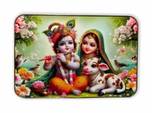 Decor Daddy CP12X1804 Cute Radha Krishna Crystal Wall Art Painting