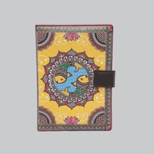 Madhubani Printed Diary, A4, Leather Cover