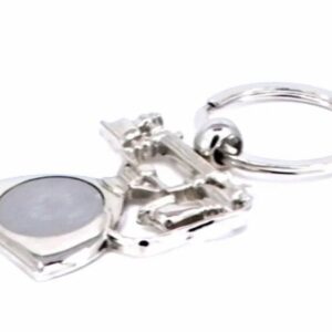Silver Metal Telephone shape keychain, Packaging Type: Polybag