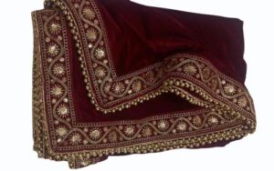 Maroon Wedding Georgette Bridal Dupatta