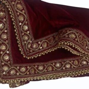 Maroon Wedding Georgette Bridal Dupatta